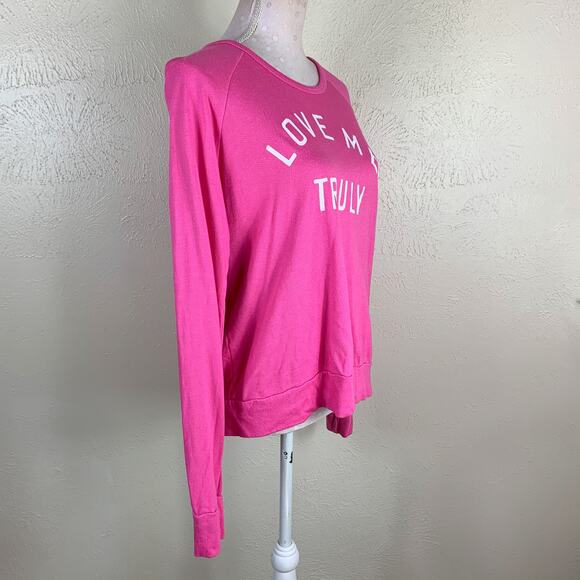 Sundry Graphic Sweatshirt Womens‎ Sz M Hot Pink - Picture 3 of 8